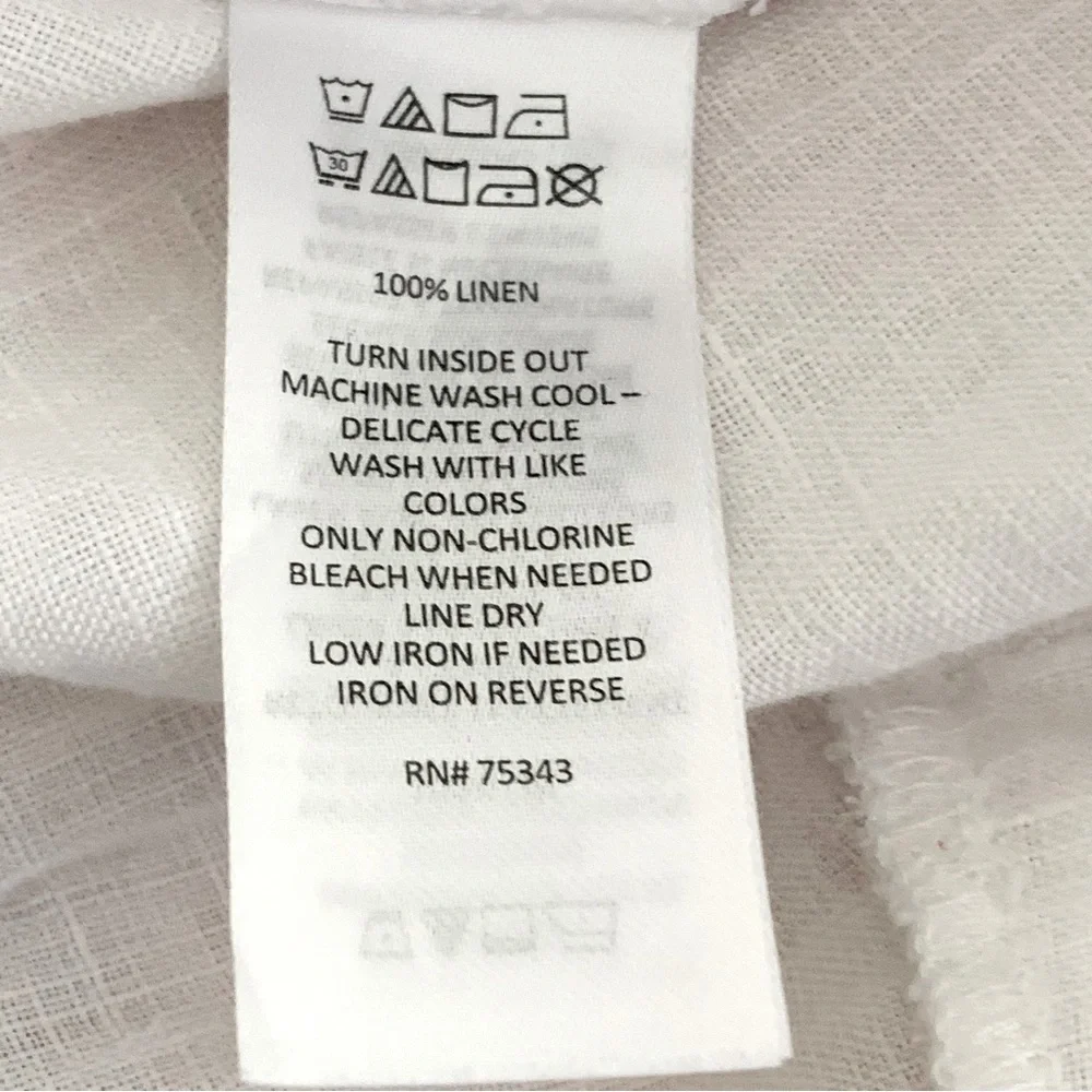 TAHARI 100% LINEN White Pull-On Shorts Size 2X NEW - Picture 5 of 5